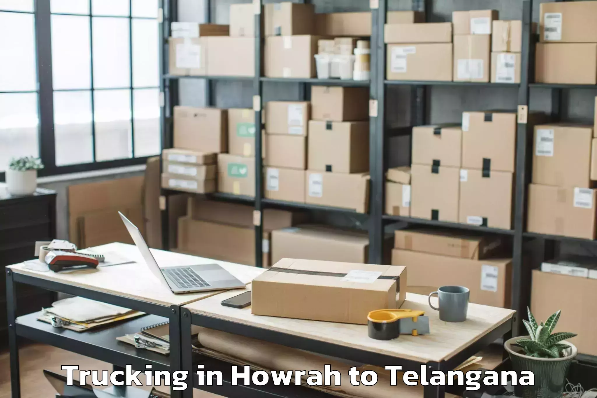 Book Howrah to Palwancha Trucking Online